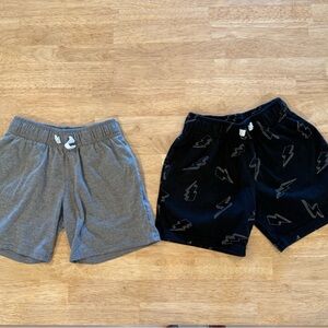 Cat & Jack Gray and Black Lightning Shorts